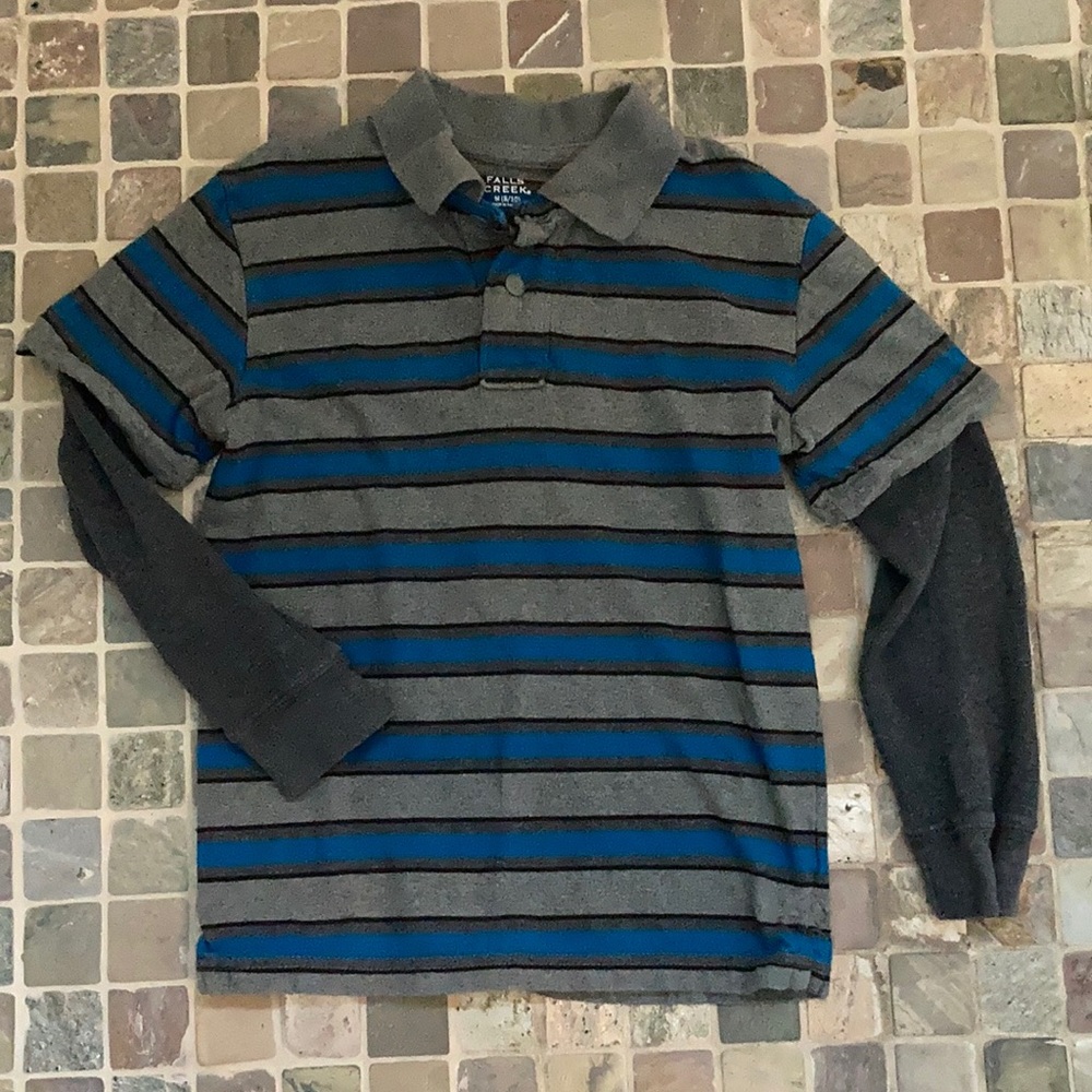 Boys Long Sleeved Collared Shirt